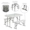 Flash Furniture White Pop Up Canopy Tent and Folding Bench Set JJ-GZ88103-WH-GG - alternate 4